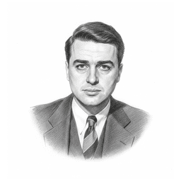 Pencil sketch headshot of Edwin Land